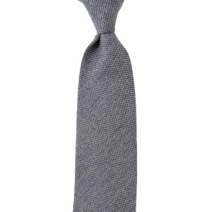 Cashmere gray tie with navy blue melange