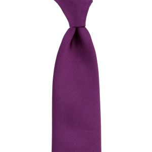 Fuchsia silk tie with a diagonal stripe