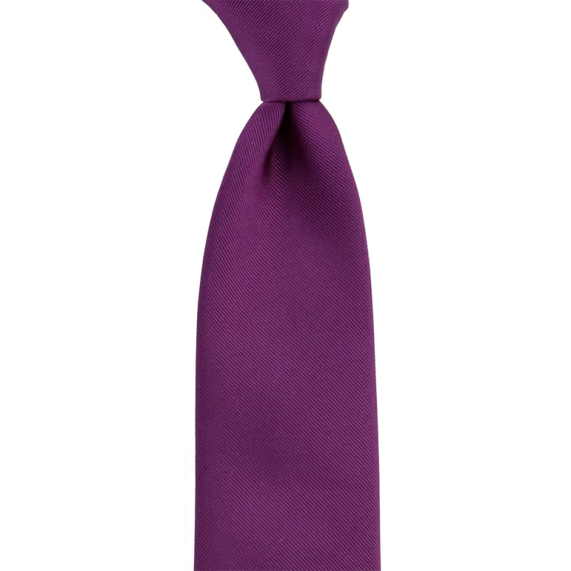 Fuchsia silk tie with a diagonal stripe