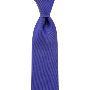 Blue silk tie with white dots