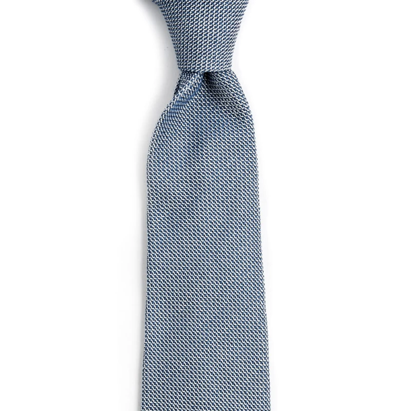 Blue melange grenadine tie
