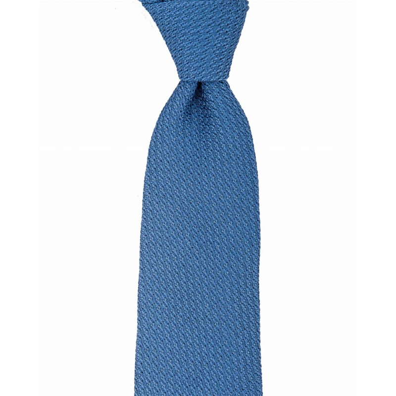 Blue grenadine tie with a distinctive prometeo weave