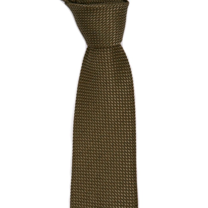 Moschino olive silk tie