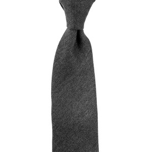 Gray melange cashmere tie