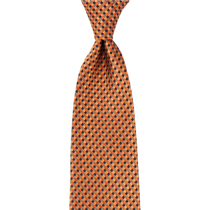 Rusty checkered silk tie