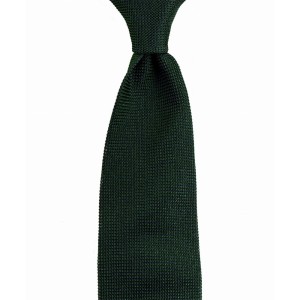 Silk grenadine tie in the colors of navy blue and bottle green