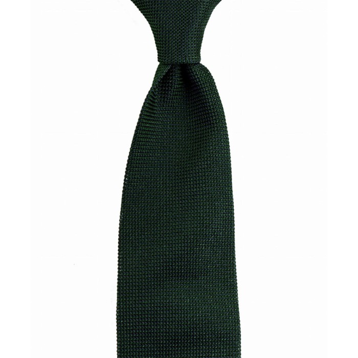 Silk grenadine tie in the colors of navy blue and bottle green