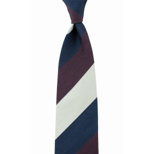 Silk jacquard tie with wide stripes