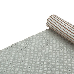 Silk jacquard beige and gray tie with an ornamental pattern KST6266a.jpg