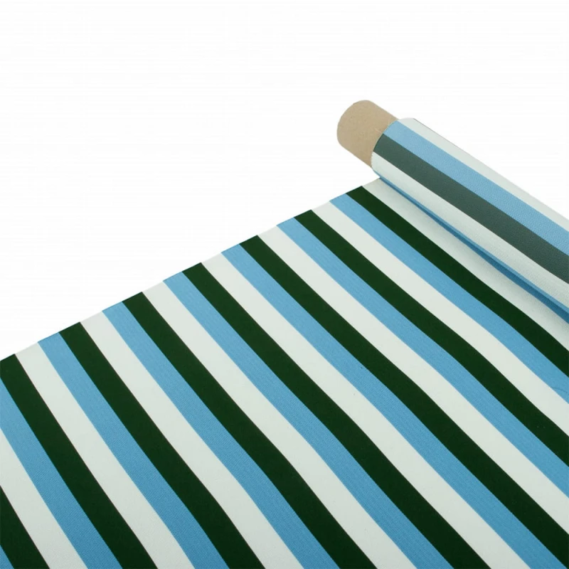 Silk jacquard tie with blue, green and cream stripes KST6267a.jpg