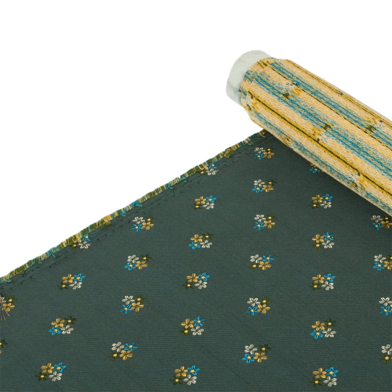 Steel silk jacquard tie with a floral pattern KST6272a.jpg