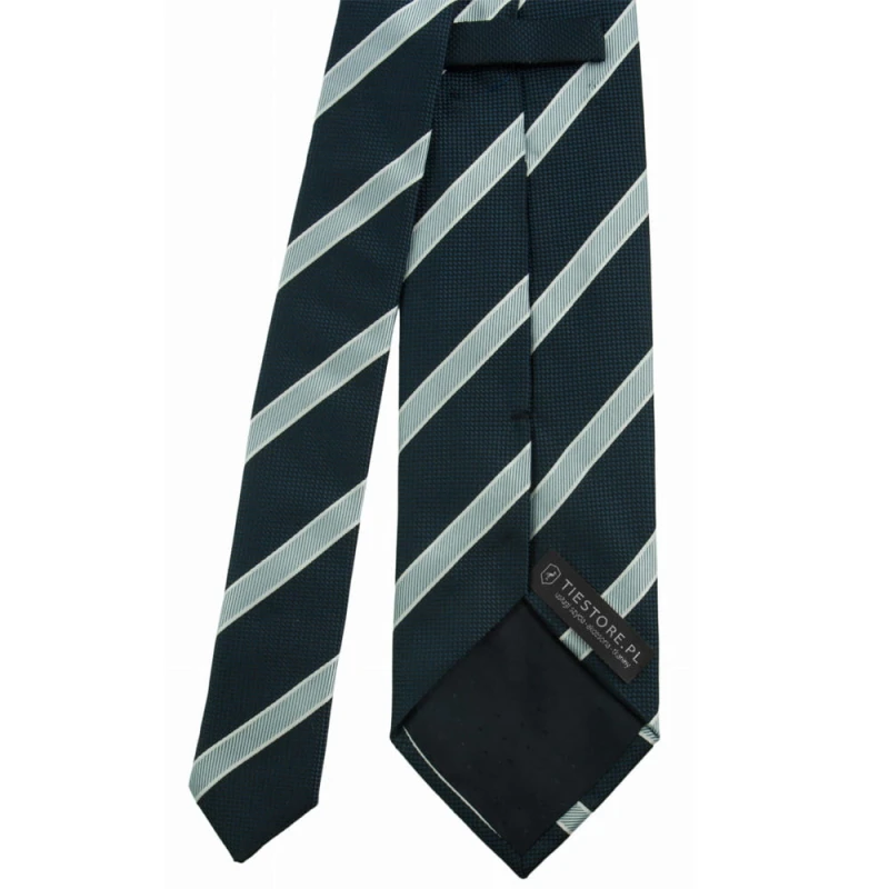 Navy blue tie with blue and white stripes KPT3900a.jpg