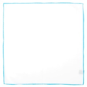 White cotton pocket square​ with turquoise trimming PCO1924a.jpg