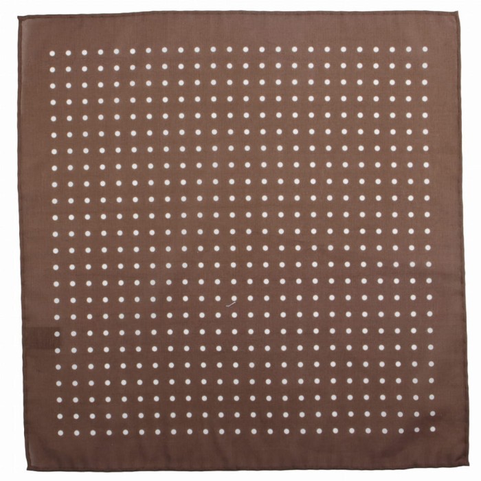 Brown pocket square with white polka dots PCS4067a.jpg