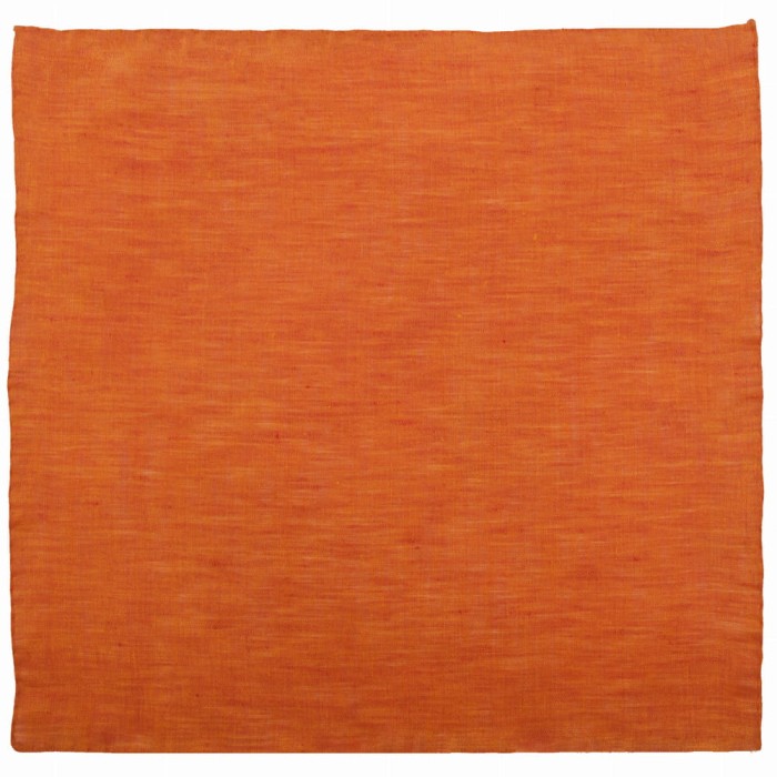 Orange linen pocket square