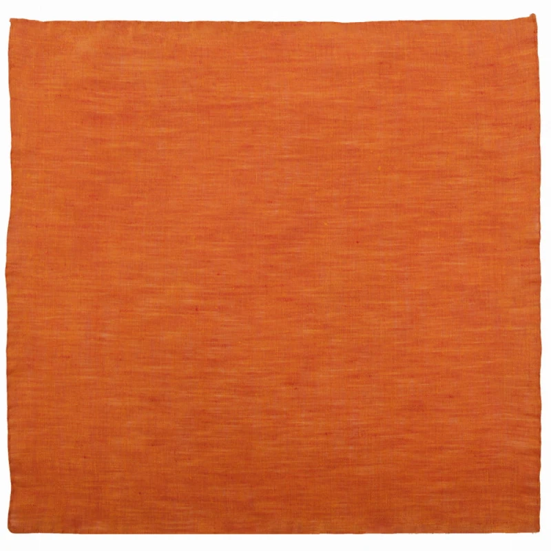 Orange linen pocket square