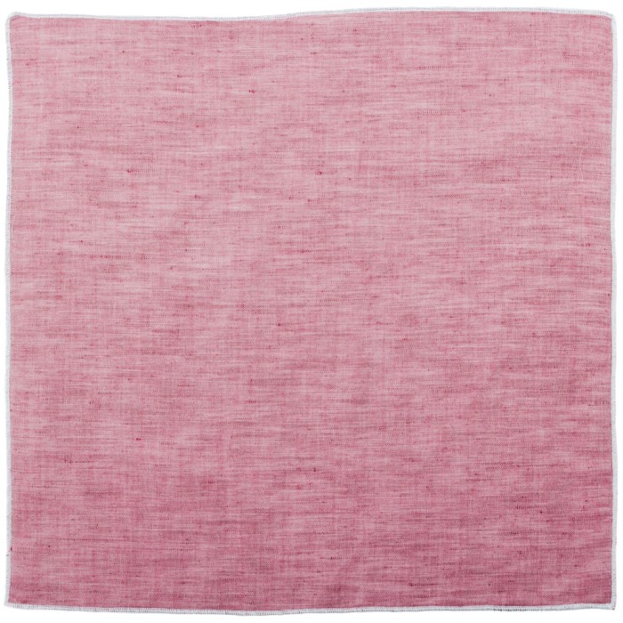 Pink linen pocket square with white border PL4166a.jpg