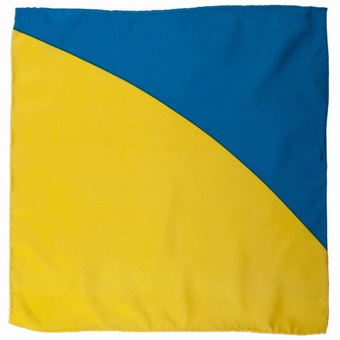 Pocket square in color of Ukrainian flag