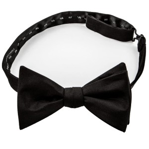 Black silk bow tie