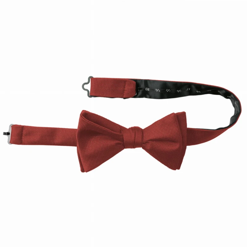 Red silk jacquard self-tying bow tie with a diamond structure MSNT156-A-11b.jpg
