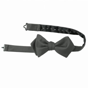Steel silk jacquard self-tying bow tie with a diamond structure