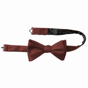 Burgundy silk jacquard self-tying bow tie with a diamond structure MSNT156-A-10b.jpg