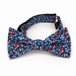 Navy blue bow tie made of high-quality cotton