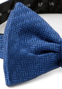 Blue silk bow tie with a herringbone structure MS1510a.jpg
