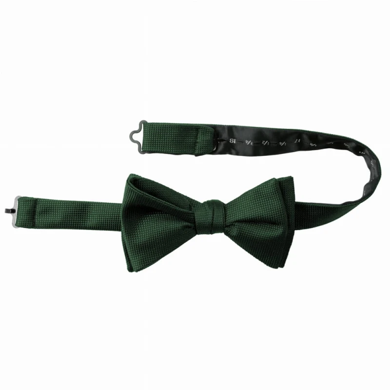 Self-tying silk jacquard bow tie with a diamond structure in bottle green color MSNT156-A-3b.jpg