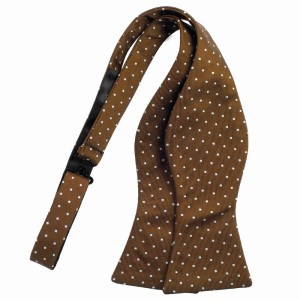 Brown silk jacquard bow tie for self-tying MSNT-200a.jpg