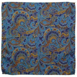 Paisley Printed Silk Pocket Square in Navy Blue PST4259b.jpg