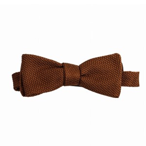 Brown grenadine bow tie