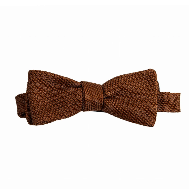 Brown grenadine bow tie