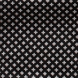 Pattern with white flowers and silver diamonds