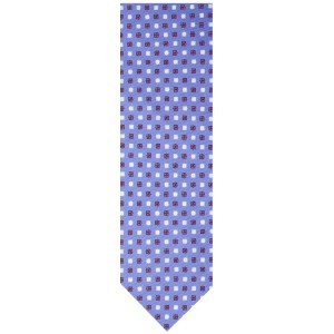Heather silk tie with small stylized flowers