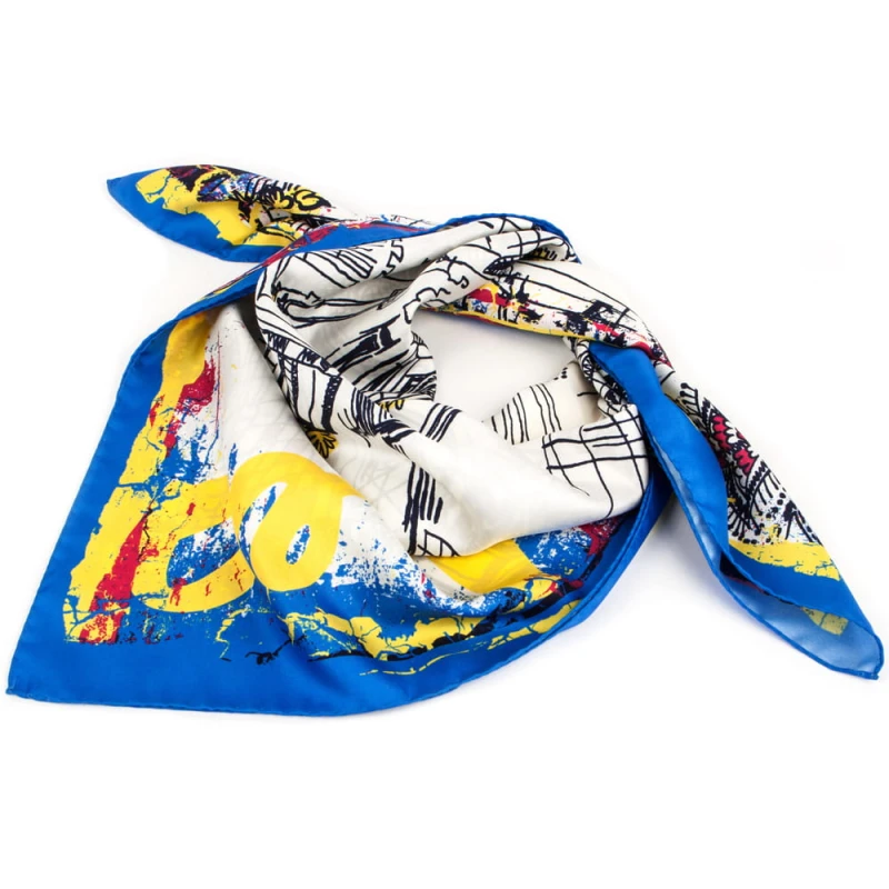 White silk scarf with drawing print AS0079a.jpg