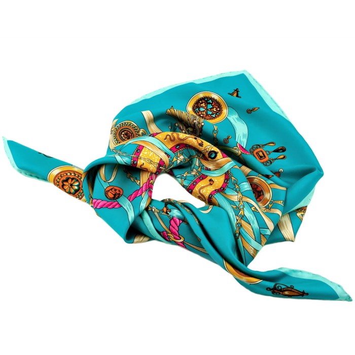 Dark turquoise silk scarf with classic jewelry pattern AS0160a.jpg