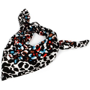 Black silk scarf with colorful spots AS0071a.jpg
