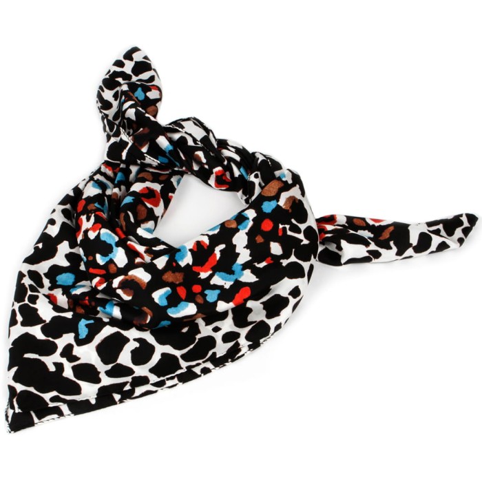 Black silk scarf with colorful spots AS0071a.jpg