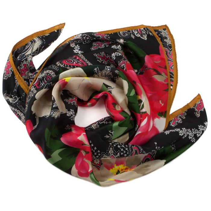 Black silk scarf with colorful flowers and paisley AS0173a.jpg