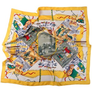 Silk scarf with a yellow border by Venezia ASS0011a.jpg