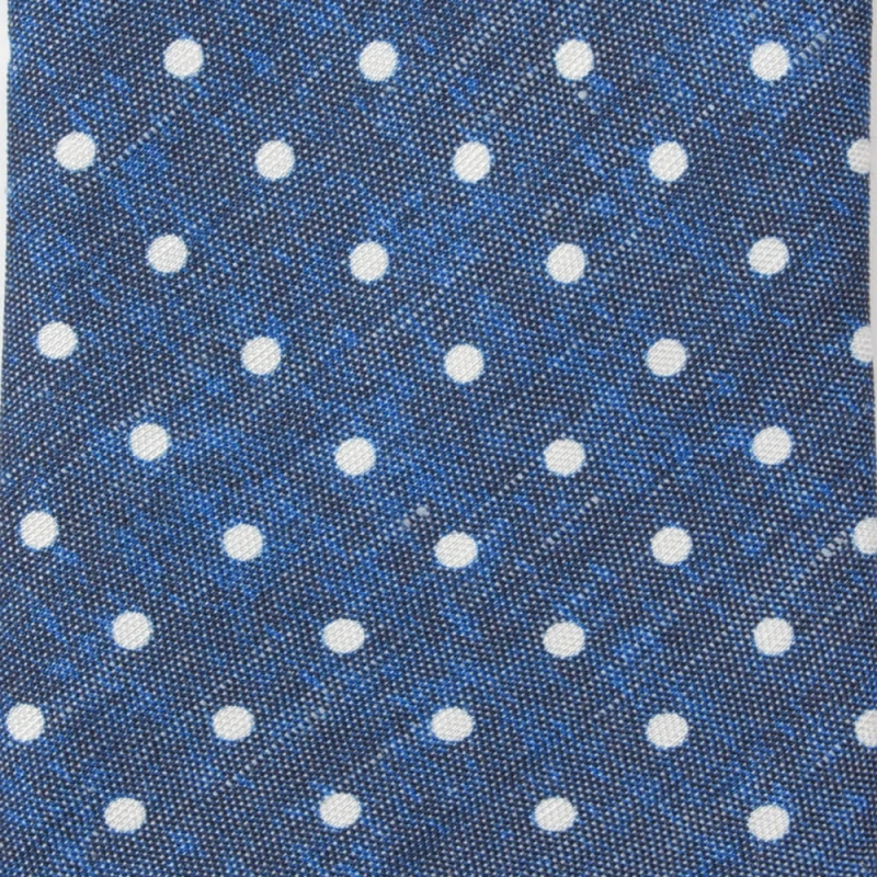 Light blue-gray tie. Material - printed mixed silk with linen.With white dots KSLT6282a.jpg