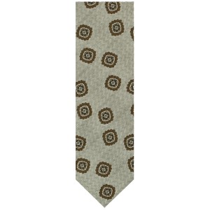 Silk jacquard necktie with medalion pattern