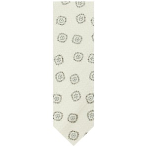 Cream Jacquard Medallion Tie