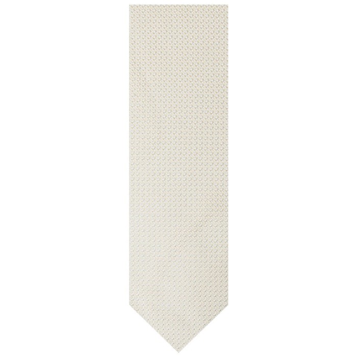 Light beige garza grossa silk grenadine tie