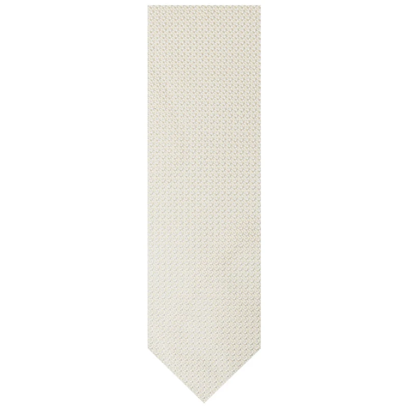 Light beige garza grossa silk grenadine tie