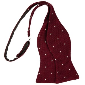 Burgundy self-tie bow tie made of silk grenadine mSG0042b.jpg