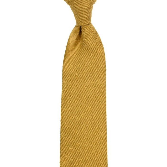 Antique Gold Silk Shantung Tie