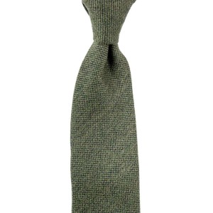 Green melange cashmere tie