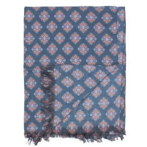 Navy blue woolen medallion scarf SWT4290a.jpg